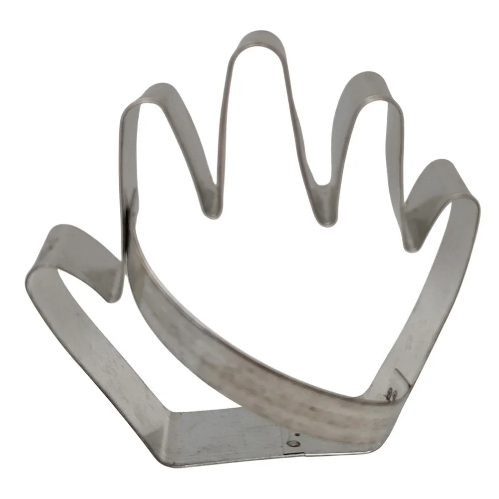 Large Vintage Cookie Cutters Snowflake Moose Hand House with Handles Set of Four